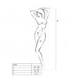 PASSION - FEMME BS019 BODYSTOCKING NOIR TAILLE UNIQUE