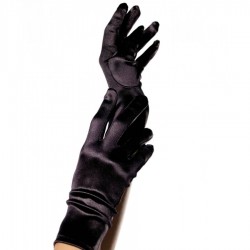 LEG AVENUE - GANTS SATIN NOIR