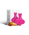 ARMONY - PINCES À TÉTONS MAGNÉTIQUES VIBRATOIRES EN FORME DE LAPIN ROSE