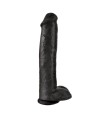 KING COCK - GODEMICHET RÉALISTE AVEC TESTICULES 38 CM NOIR