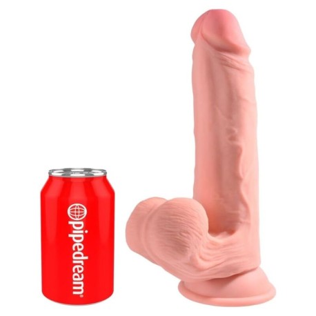 KING COCK PLUS - GODEMICHET RÉALISTE TRIPLE DENSITÉ AVEC TESTICULES MOBILES 30 CM CHAIR