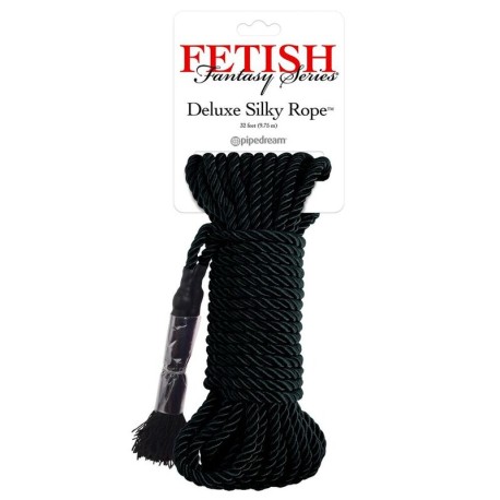 FETISH FANTASY SERIES - CORDE DE SOIE NOIRE DE LUXE 9,75 M