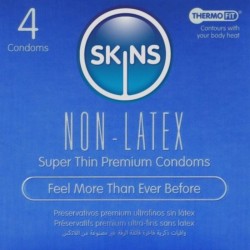 SKINS - LOT DE 4 PRÉSERVATIFS SANS LATEX