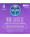SKINS - PRÉSERVATIFS SANS LATEX, PAQUET DE 4, FORMAT XL