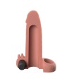FANTASY X-TENSIONS - MANCHON D'EXTENSION PÉNIENNE DE 5 CM À SENSATIONS RÉELLES VIBRANTES, BEIGE