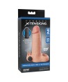 FANTASY X-TENSIONS - MANCHON D'EXTENSION PÉNIENNE DE 5 CM À SENSATIONS RÉELLES VIBRANTES, BEIGE