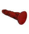 POWER MONSTERS - GODEMICHÉ MINOTAURE FANTASY AVEC VENTOUSE 21 CM Ø 5 CM ROUGE ET NOIR