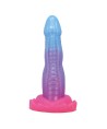 POWER MONSTERS - GODEMICHET FANTASY PYTHON DU VIDE AVEC VENTOUSE 20,5 CM Ø 5,2 CM BLEU, VIOLET ET ROSE