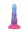 POWER MONSTERS - GODEMICHET FANTASY PYTHON DU VIDE AVEC VENTOUSE 20,5 CM Ø 5,2 CM BLEU, VIOLET ET ROSE