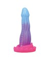 POWER MONSTERS - GODEMICHET FANTASY PYTHON DU VIDE AVEC VENTOUSE 20,5 CM Ø 5,2 CM BLEU, VIOLET ET ROSE