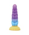 POWER MONSTERS - GODEMICHET EN SILICONE LICORNE TRICOLOR FANTASY 22 CM Ø 5 CM