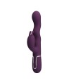 PRETTY LOVE - VIBRATEUR LAPIN LOURSEN AVEC MOUVEMENT DE POUSSÉE ET 7 MODES DE VIBRATION RECHARGEABLE PAR USB VIOLET