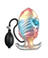 POWER MONSTERS - PLUG ANAL GONFLABLE TRICOLOR EBON LEVIATHAN 18 CM
