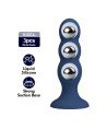 MR PLAY - PLUG ANAL AVEC BILLES MÉTALLIQUES ET VENTOUSE BLEUE