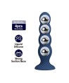 MR PLAY - PLUG ANAL AVEC 4 BILLES MÉTALLIQUES ET VENTOUSE BLEUE