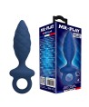 MR PLAY - PLUG ANAL TEXTURÉ AVEC ANNEAU BLEU M