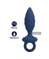MR PLAY - PLUG ANAL TEXTURÉ AVEC ANNEAU BLEU M