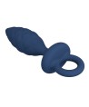 MR PLAY - PLUG ANAL TEXTURÉ AVEC ANNEAU BLEU M