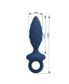 MR PLAY - PLUG ANAL TEXTURÉ AVEC ANNEAU BLEU S