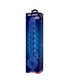 MR PLAY - PERLES ANALES EN SILICONE BLEU ET PLUG ANAL -Ø- 3,4 CM - 28,5 CM