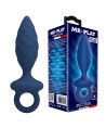 MR PLAY - PLUG ANAL TEXTURÉ AVEC ANNEAU BLEU L