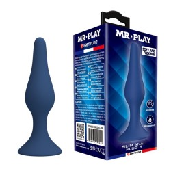 MR PLAY - PLUG ANAL FIN EN SILICONE BLEU TAILLE S