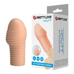 PRETTY LOVE - MANCHON PÉNIS HOTTT POUR UN PÉNIS PLUS ÉPAISSE COULEUR NATURELLE
