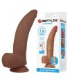 PRETTY LOVE - CUTHBERT GODEMICHET RÉALISTE ET FLEXIBLE 20 CM Ø 5 CM TPE MARRON