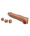 PRETTY LOVE - MANCHON D'EXTENSION DE PÉNIS AJUSTABLE 26 CM Ø 4 CM MARRON