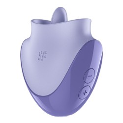SATISFYER - TONGUE DANCER STIMULATEUR CLITORIAL AVEC VIBRATIONS ET PULSATIONS LILAS