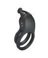 PRETTY LOVE - ANNEAU PÉNIS DOUBLE VIBRANT RECHARGEABLE GOODWIN NOIR