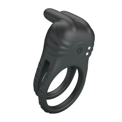 PRETTY LOVE - SINI ANNEAU PÉNIS VIBRANT RECHARGEABLE 10 FONCTIONS NOIR