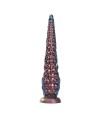 POWER MONSTERS - GODEMICHÉ EN SILICONE TRICOLORE FANTAISIE À TENTACULES ABYSSAUX 46 CM Ø 7 CM