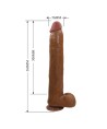 PRETTY LOVE - DANY GODEMICHET FLEXIBLE RÉALISTE AVEC VENTOUSE 36 CM -Ø- 5,6 CM MARRON