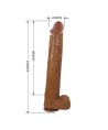 PRETTY LOVE - PAT GODEMICHET FLEXIBLE RÉALISTE AVEC VENTOUSE 40 CM -Ø- 6 CM MARRON