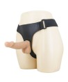 PRETTY LOVE - HARNAIS ZANE AVEC GODEMICHET FLEXIBLE 17 CM Ø 4,3 CM NATUREL
