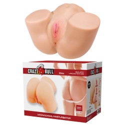 CRAZY BULL - OLIVIA DOUBLE MASTURBATEUR VIBRANT VAGINAL ET ANAL FLESH