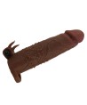 PRETTY LOVE - MANCHON VIBRANT POUR PÉNIS QUILLON 20 CM Ø 4 CM MARRON