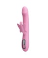 PRETTY LOVE - VIBRATEUR BELLA RABBIT AVEC STIMULATION PAPILLON ET LED ROSE