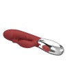 PRETTY LOVE - VIBRATEUR LAPIN EN PLANTES DE ROSE 30 FONCTIONS RECHARGEABLE USB ROUGE