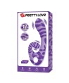 PRETTY LOVE - VIBRATEUR DOUBLE EMBOUT AVEC POIGNÉE 19 CM Ø 3,5 CM VIOLET