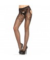 CULOTTE LEG AVENUE EN ÉLÉGANTE FILET BRODÉ NOIR