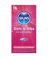 SKINS - PACK DE 16 PRÉSERVATIFS PREMIUM DOTS RIBS