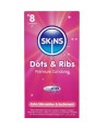 SKINS - PACK DE 8 PRÉSERVATIFS PREMIUM DOTS RIBS