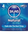 SKINS - PACK DE 4 PRÉSERVATIFS NATURELS PREMIUM