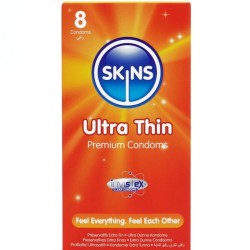 SKINS - PACK DE 8 PRÉSERVATIFS ULTRA FINS PREMIUM