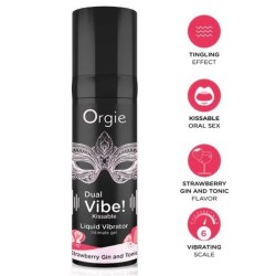 ORGIE - DOUBLE VIBRATION! VIBRATEUR LIQUIDE À EMBRASSER GIN TONIC À LA FRAISE 15 ML