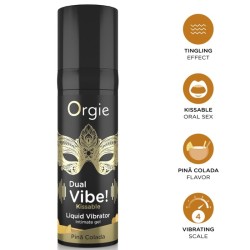 ORGIE - DOUBLE VIBE! VIBRATEUR LIQUIDE KISSABLE PIÑA COLADA 15 ML