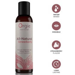 ORGIE - GEL INTIME À BASE DE EAU KISSABLE ENTIÈREMENT NATUREL À LA FRAISE 150 ML