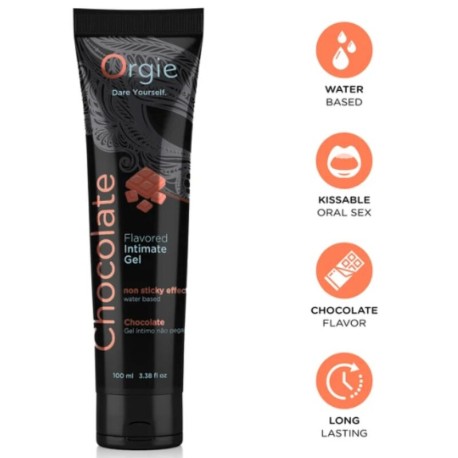ORGIE - TUBE DE LUBRIFIANT CHOCOLAT GEL INTIME À BASE DE EAU 100 ML